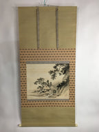 Japanese Hanging Scroll Vtg Kakejiku Kakemono Ink Painting Country House SC612
