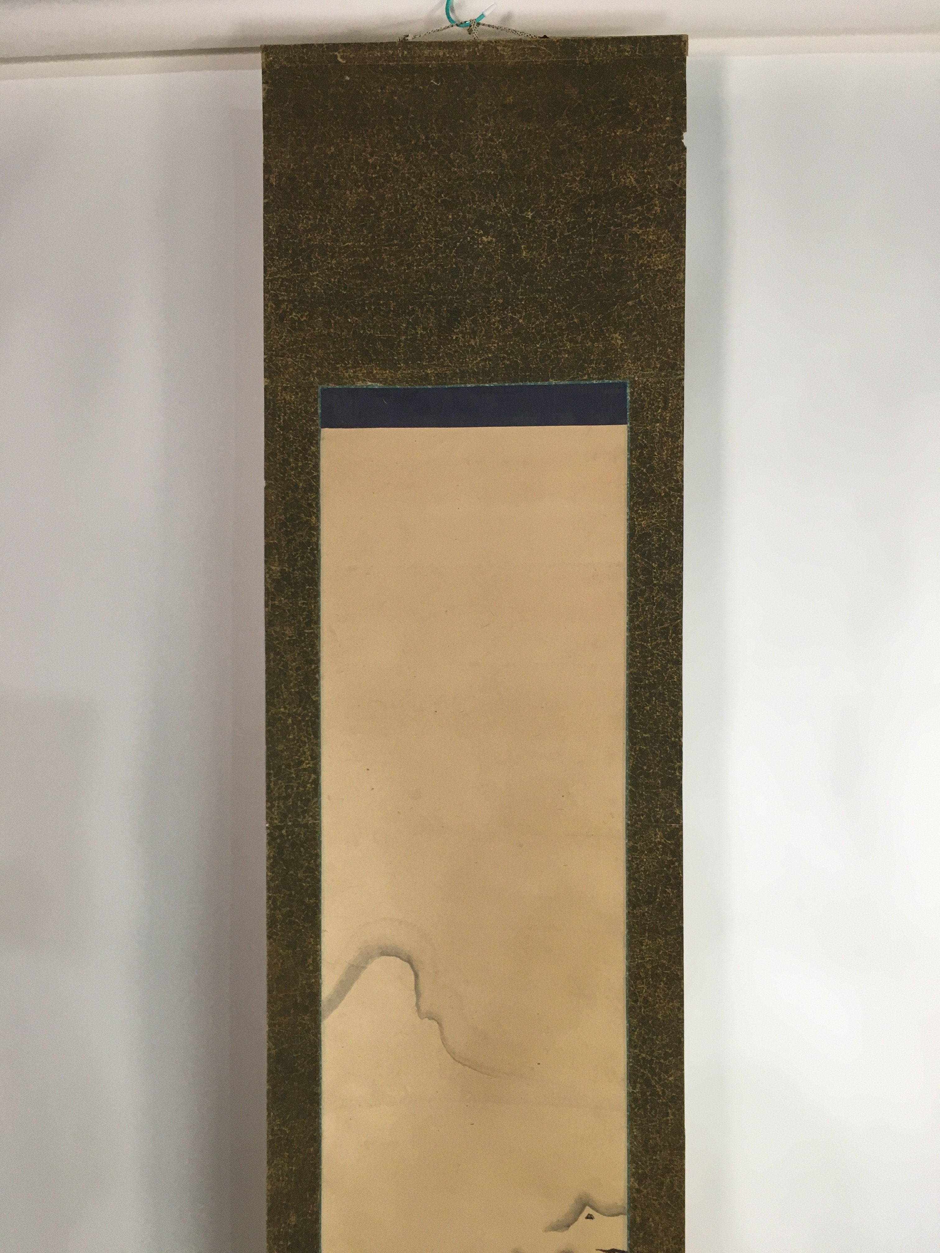 Japanese Hanging Scroll Vtg Kakejiku Kakemono Ink Painting Winter Scenery SC621