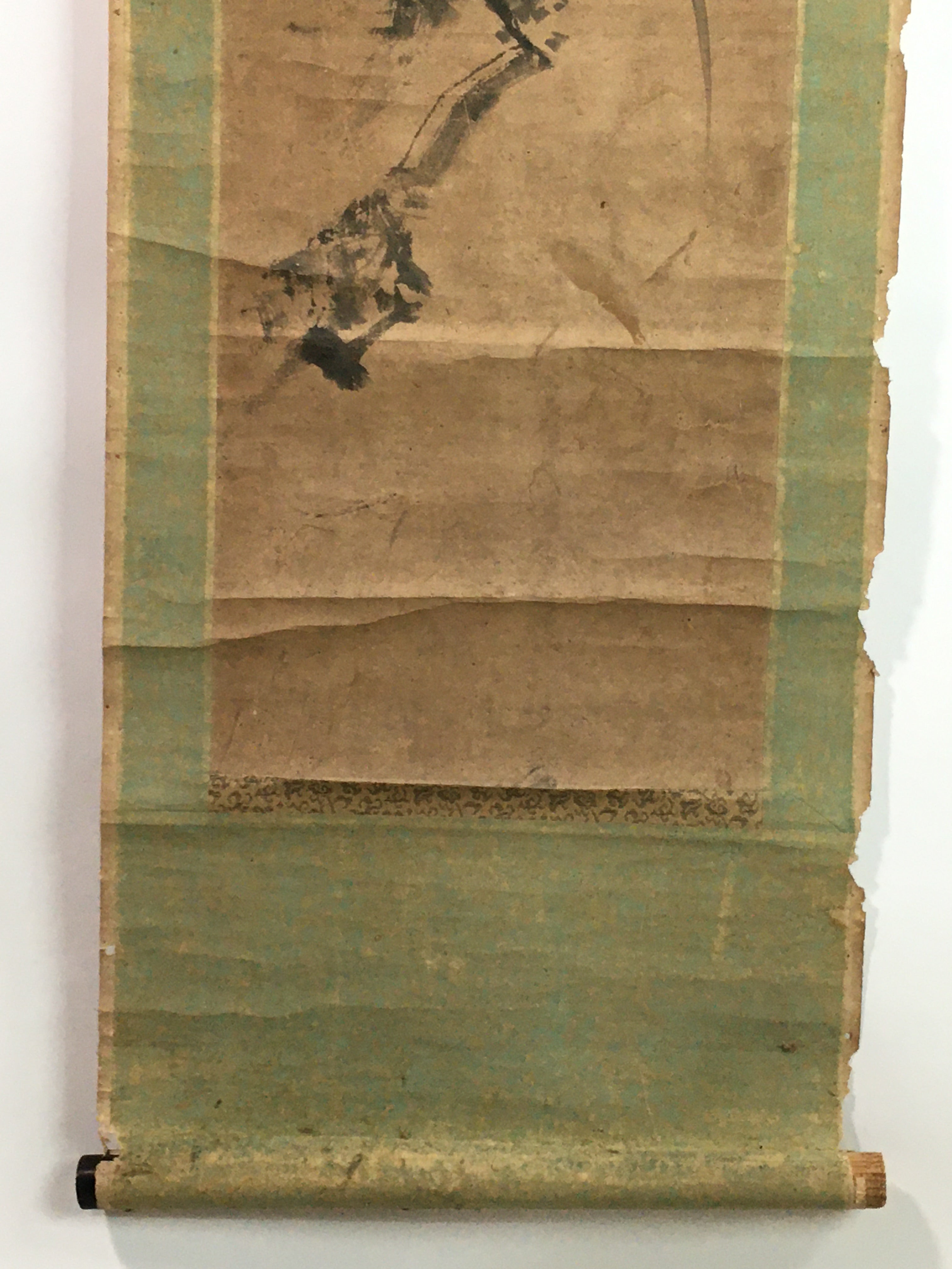 Japanese Hanging Scroll Vtg Kakejiku Kakemono Iris Flower SC756