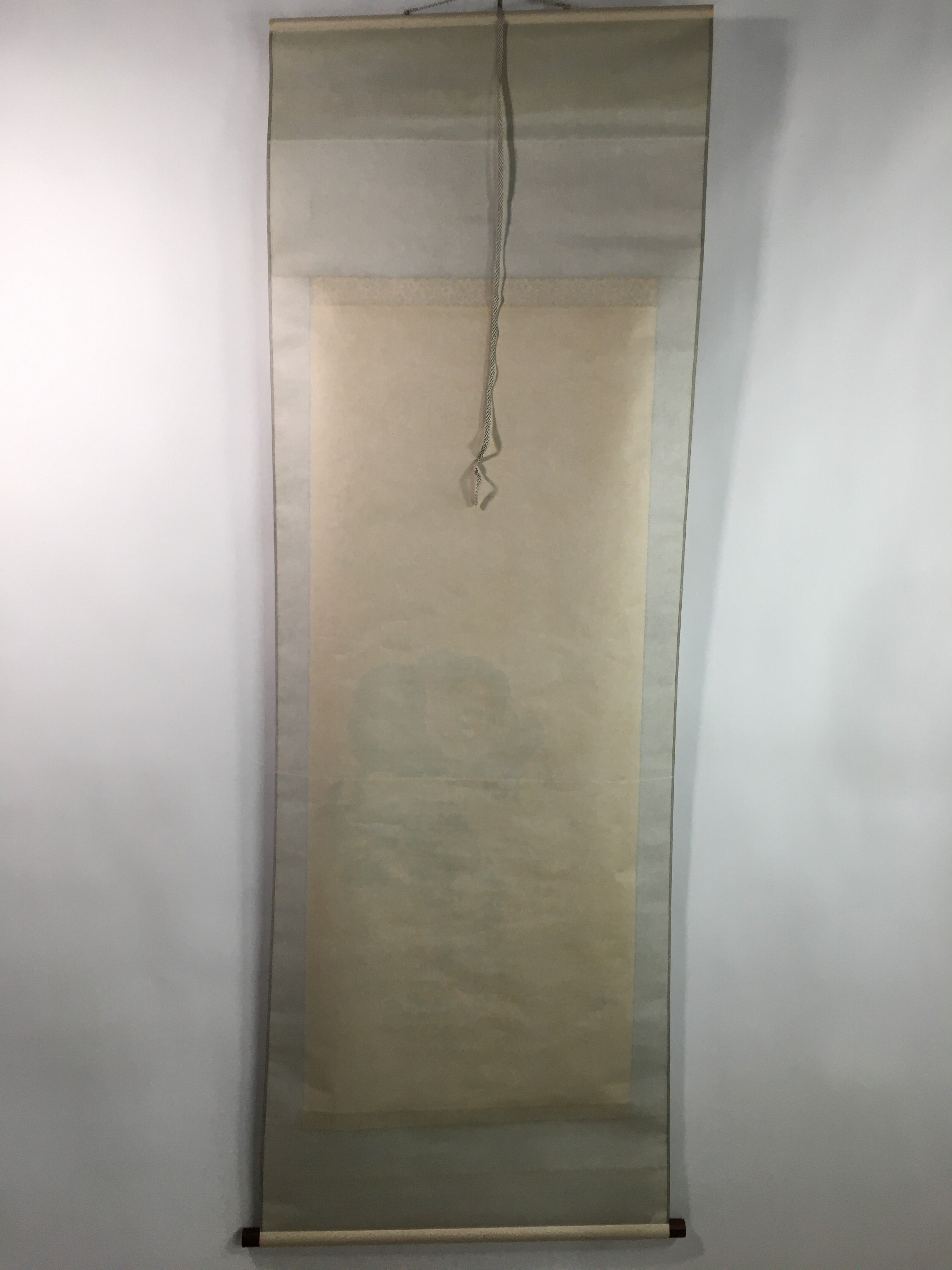 Japanese Hanging Scroll Vtg Kakejiku Kakemono Man Dance Frog SC705