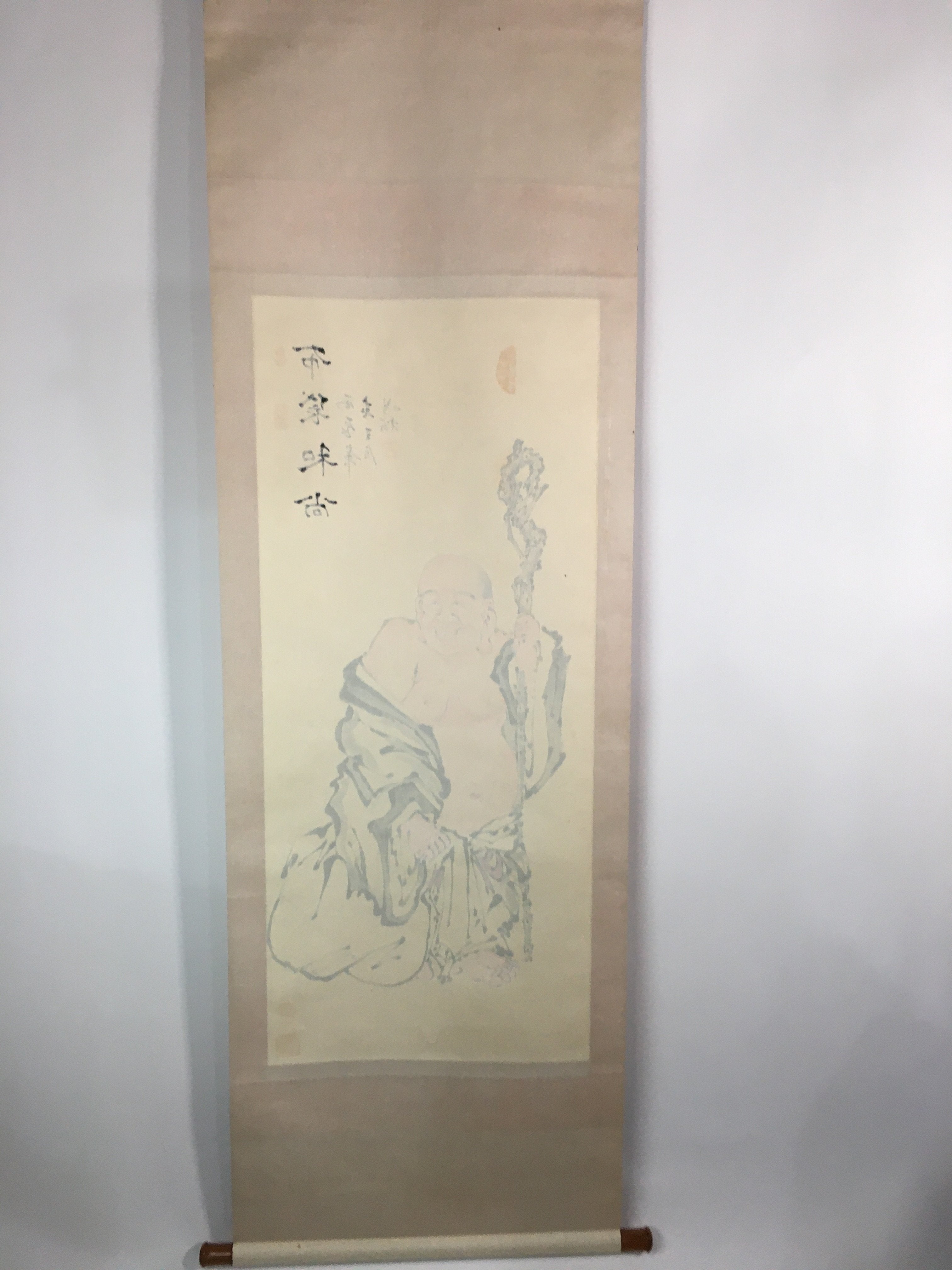 Japanese Hanging Scroll Vtg Kakejiku Kakemono Painting 7 Lucky Gods SC589