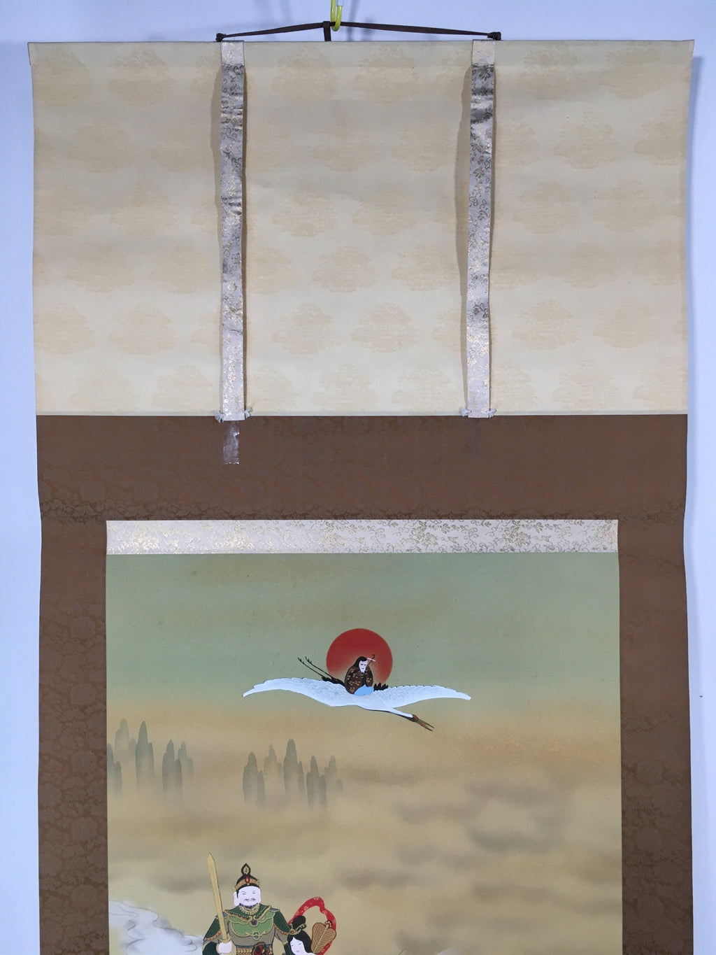 Japanese Hanging Scroll Vtg Kakejiku Kakemono Painting 7Lucky Gods SC610