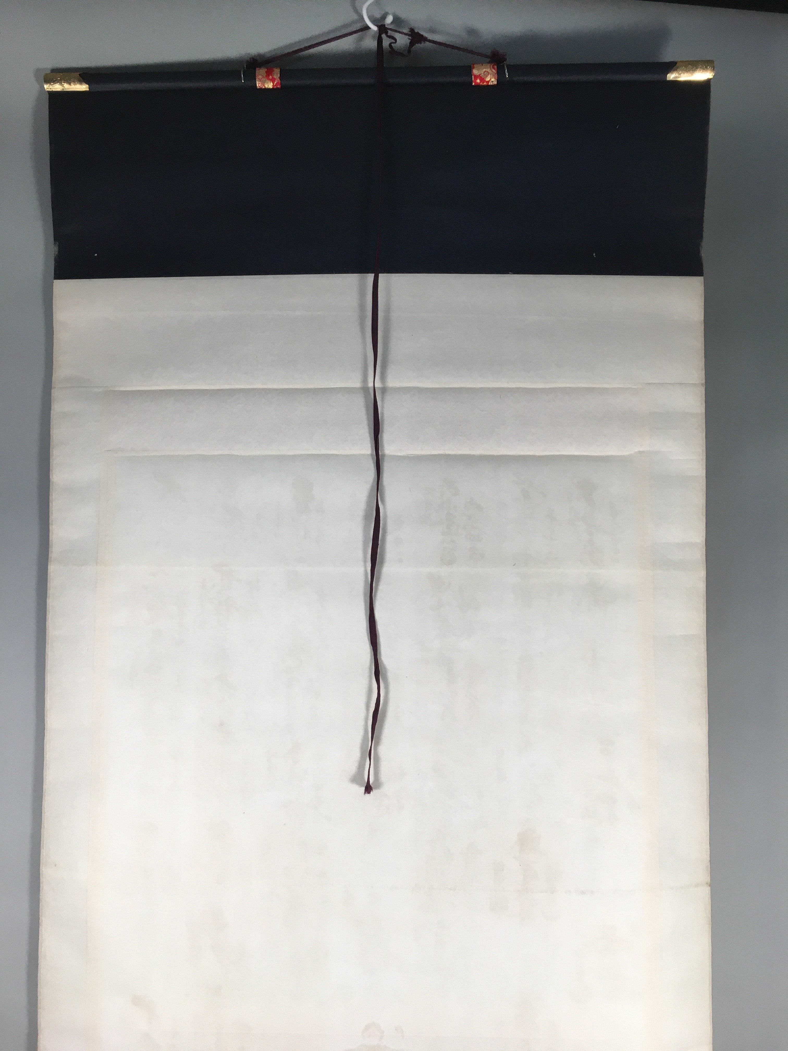 Japanese Hanging Scroll Vtg Kakejiku Kakemono Painting Buddhist Monk SC584