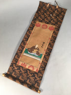 Japanese Hanging Scroll Vtg Kakejiku Kakemono Painting Buddhist Monk SC586