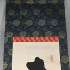 Japanese Hanging Scroll Vtg Kakejiku Kakemono Painting Buddhist Sutra SC568