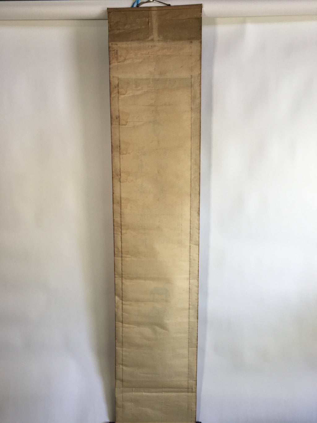 Japanese Hanging Scroll Vtg Kakejiku Kakemono Painting Child Short Poem SC633