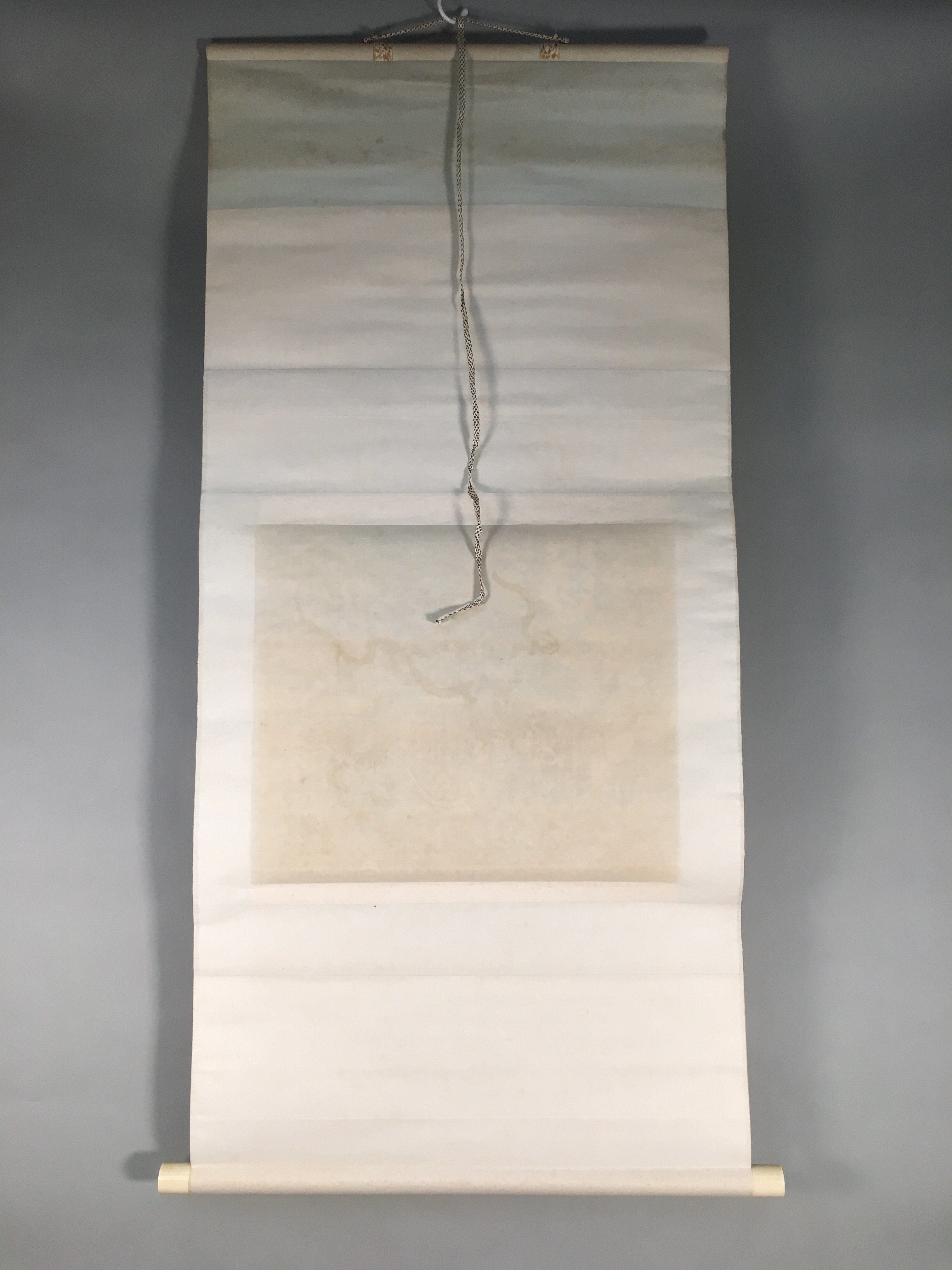 Japanese Hanging Scroll Vtg Kakejiku Kakemono Painting Dragon Kanji SC576