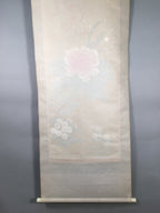 Japanese Hanging Scroll Vtg Kakejiku Kakemono Painting Flower Season SC577