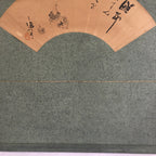 Japanese Hanging Scroll Vtg Kakejiku Kakemono Painting Folding Fan Poetry SC673