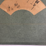 Japanese Hanging Scroll Vtg Kakejiku Kakemono Painting Folding Fan Poetry SC673
