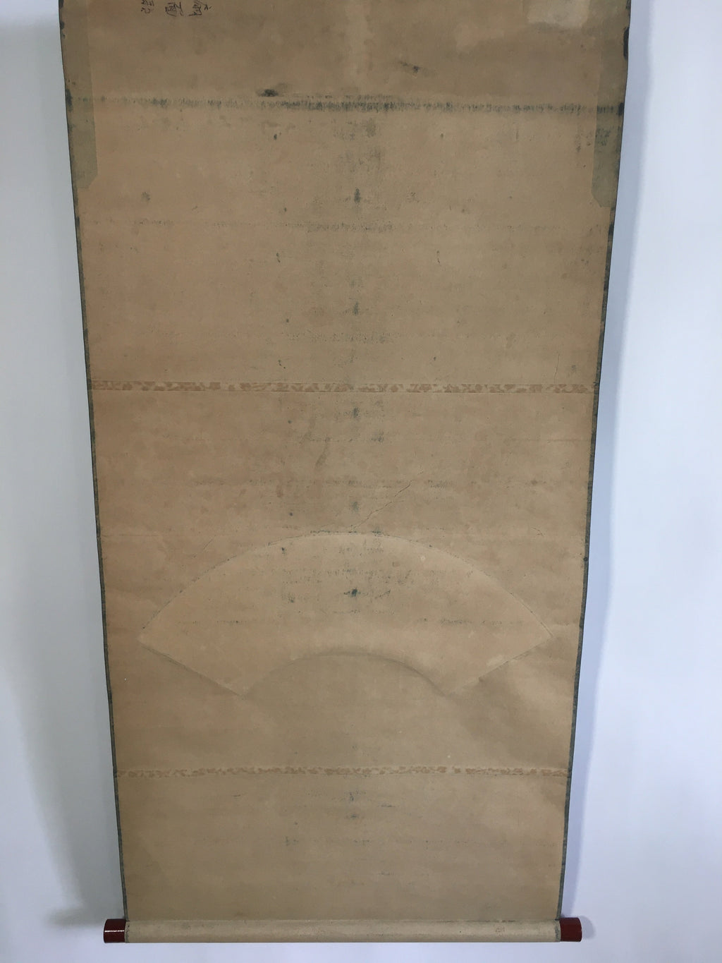 Japanese Hanging Scroll Vtg Kakejiku Kakemono Painting Folding Fan Poetry SC673
