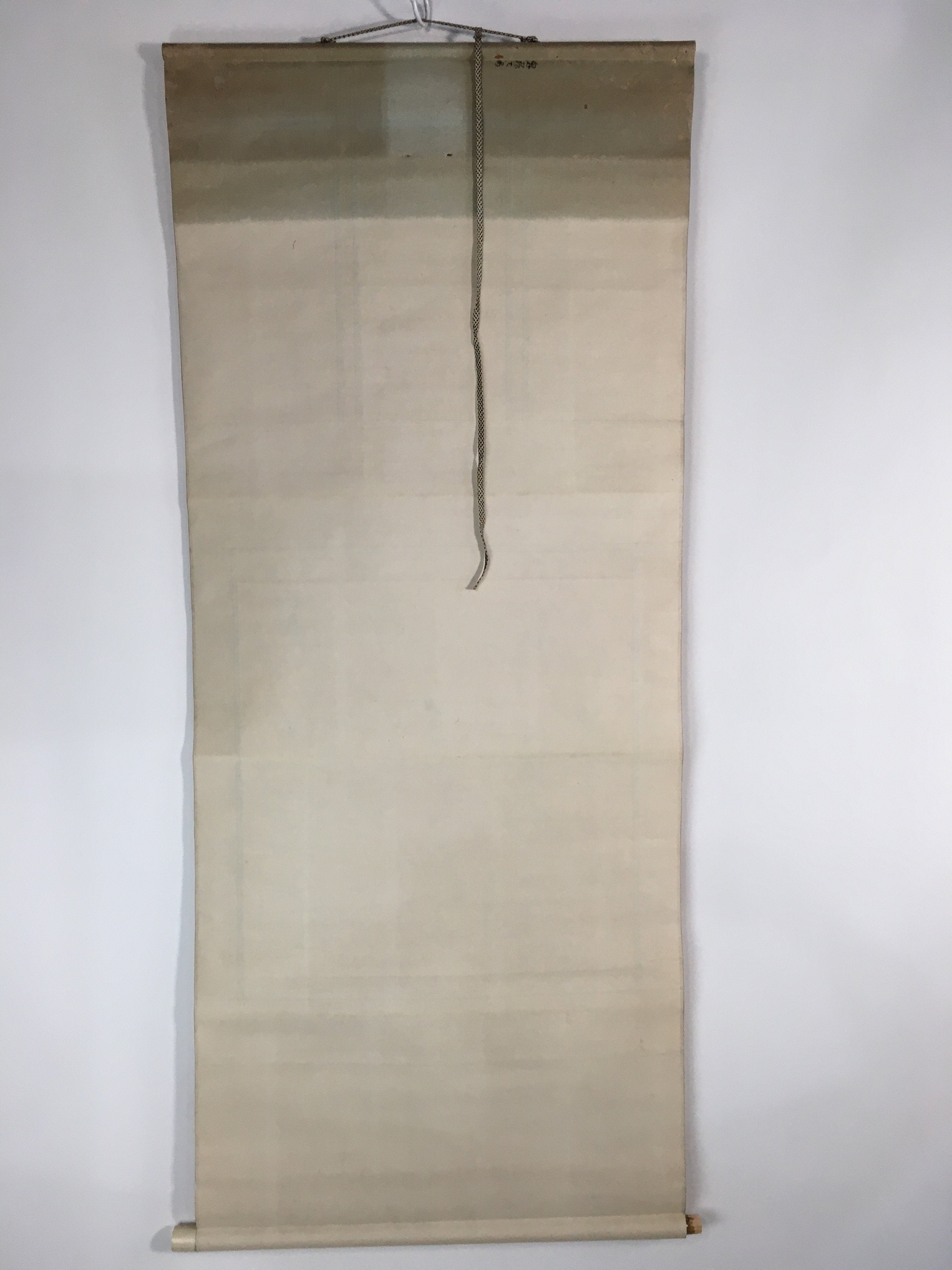 Japanese Hanging Scroll Vtg Kakejiku Kakemono Painting Kanji Poem SC587