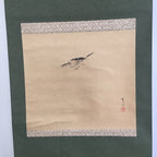 Japanese Hanging Scroll Vtg Kakejiku Kakemono Painting Lesser Cuckoo SC669
