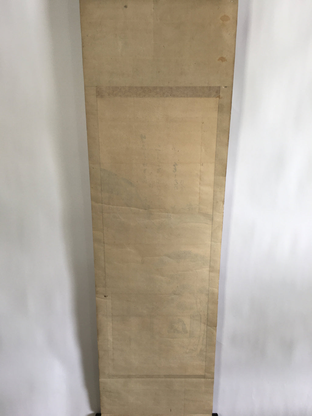 Japanese Hanging Scroll Vtg Kakejiku Kakemono Painting Monk Landscape SC690
