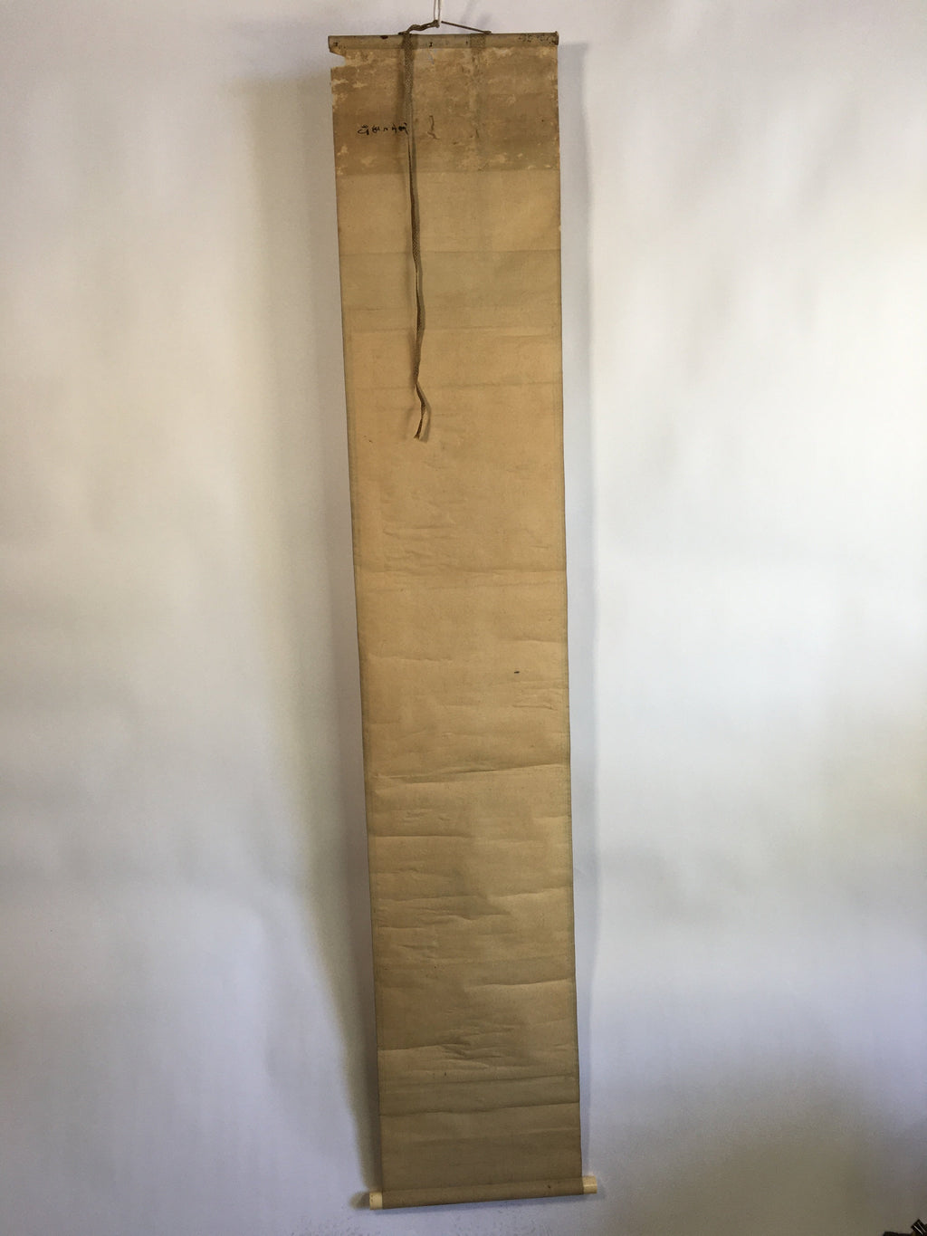 Japanese Hanging Scroll Vtg Kakejiku Kakemono Painting Mount Fuji Traveler SC62