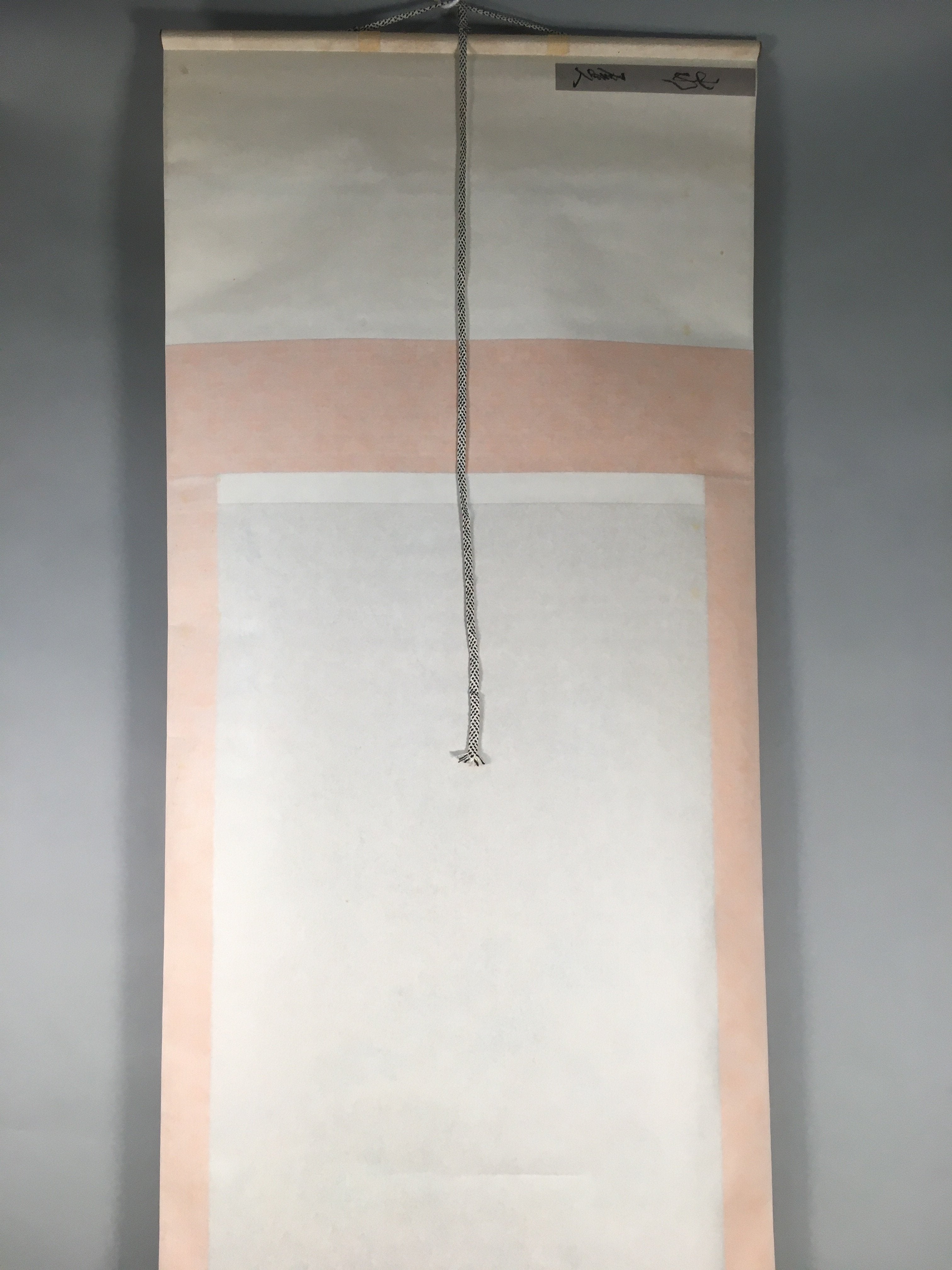Japanese Hanging Scroll Vtg Kakejiku Kakemono Painting Mountain Black White SC58