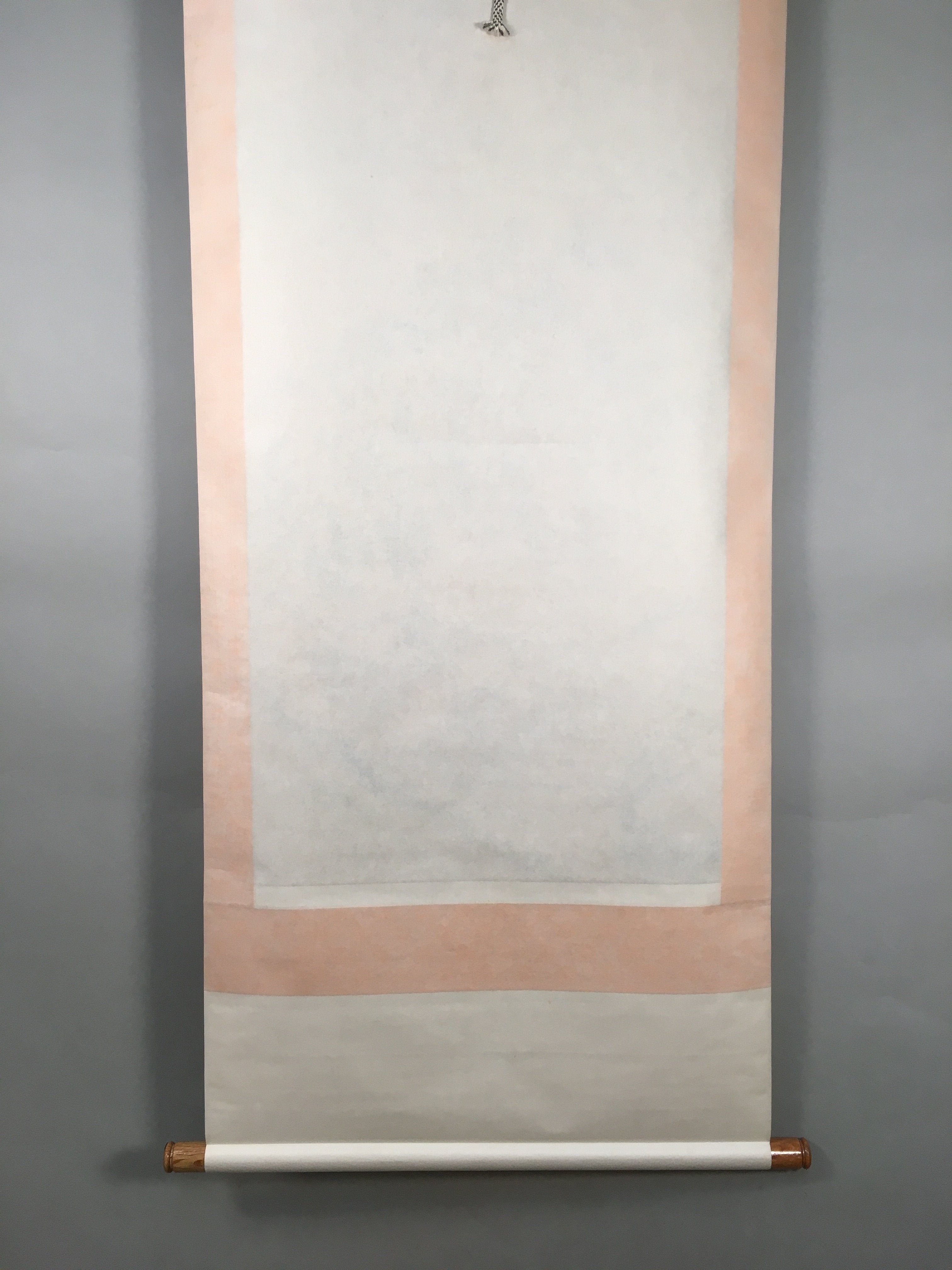 Japanese Hanging Scroll Vtg Kakejiku Kakemono Painting Mountain Black White SC58