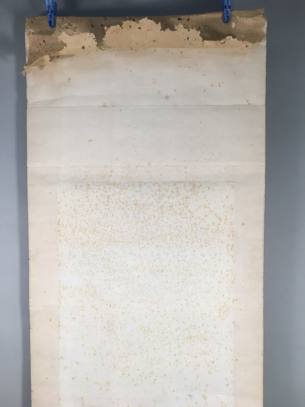 Japanese Hanging Scroll Vtg Kakejiku Kakemono Painting Mountain River SC571