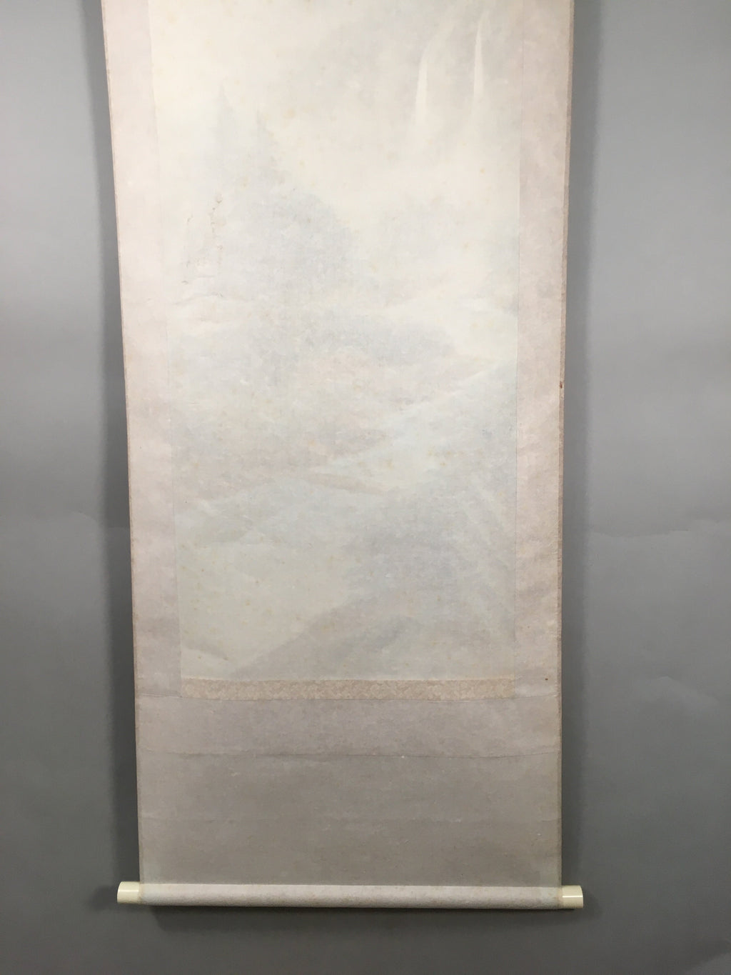 Japanese Hanging Scroll Vtg Kakejiku Kakemono Painting Mountain River SC574