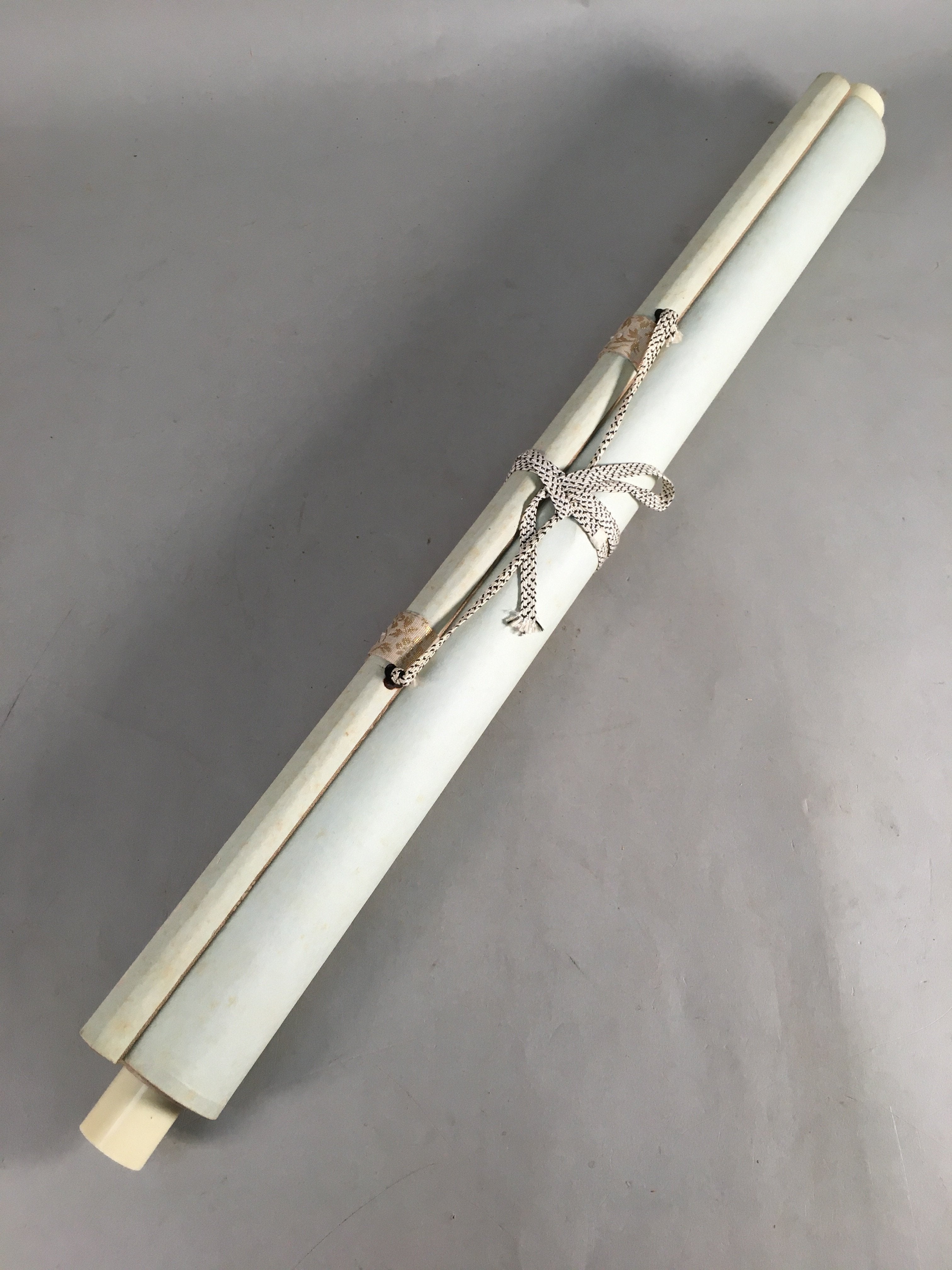 Japanese Hanging Scroll Vtg Kakejiku Kakemono Painting Mountain River SC574