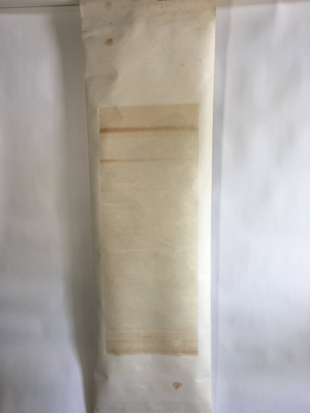 Japanese Hanging Scroll Vtg Kakejiku Kakemono Painting Mountain Sansuki SC644