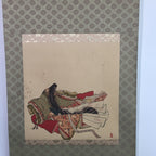 Japanese Hanging Scroll Vtg Kakejiku Kakemono Painting Murasaki Shikibu SC648