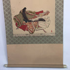 Japanese Hanging Scroll Vtg Kakejiku Kakemono Painting Murasaki Shikibu SC648