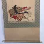 Japanese Hanging Scroll Vtg Kakejiku Kakemono Painting Murasaki Shikibu SC648
