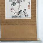 Japanese Hanging Scroll Vtg Kakejiku Kakemono Painting Peony flower SC664