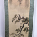 Japanese Hanging Scroll Vtg Kakejiku Kakemono Painting Pine Tree SC665