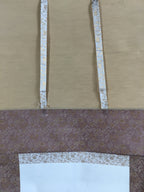 Japanese Hanging Scroll Vtg Kakejiku Kakemono Painting Pink Rose Flower SC693