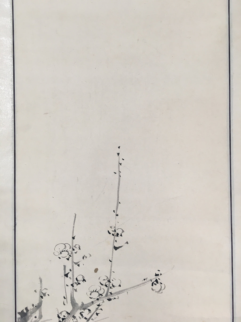 Japanese Hanging Scroll Vtg Kakejiku Kakemono Painting Plum blossoms SC685