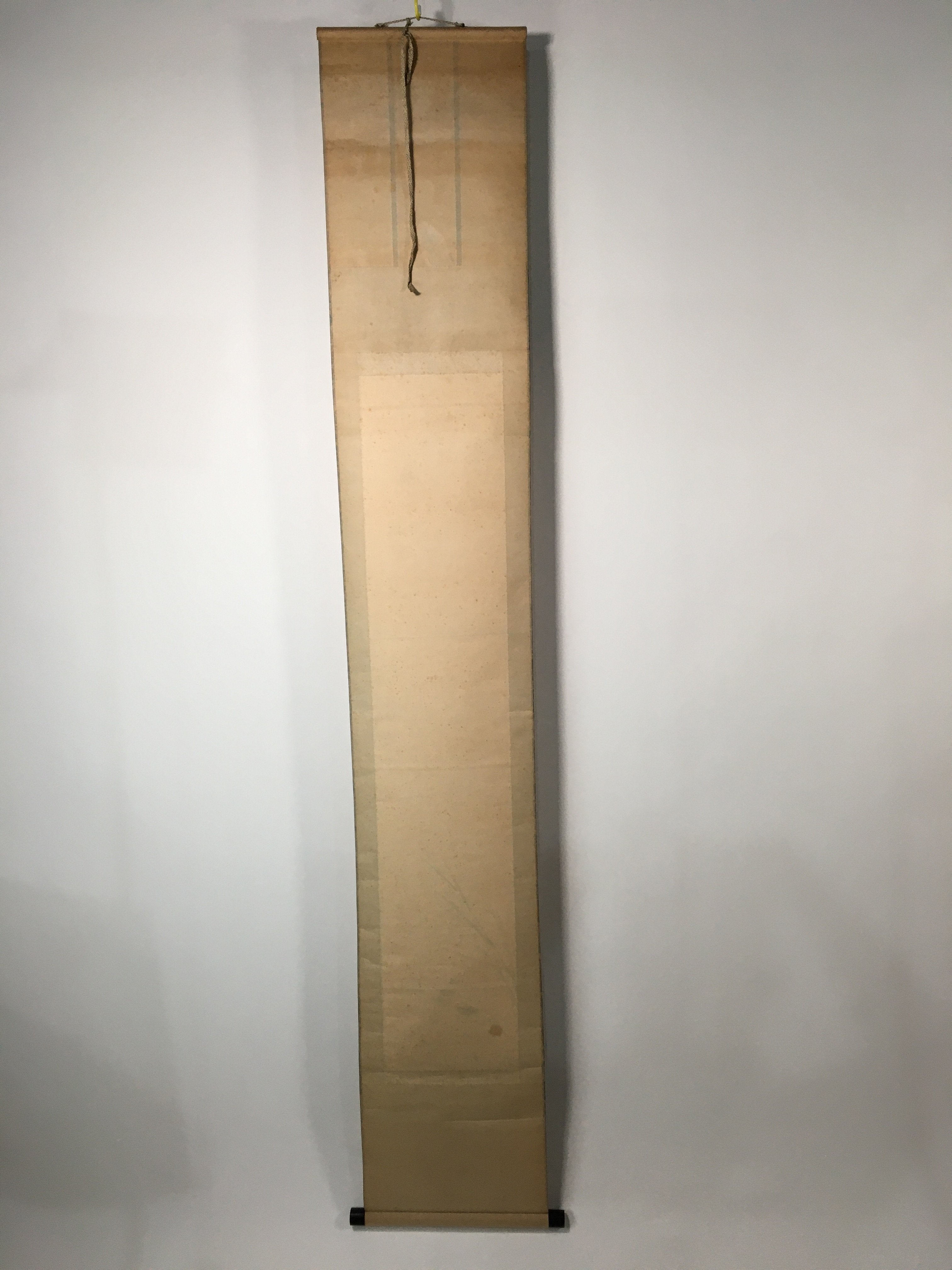 Japanese Hanging Scroll Vtg Kakejiku Kakemono Painting Poem Pond Firefly SC596