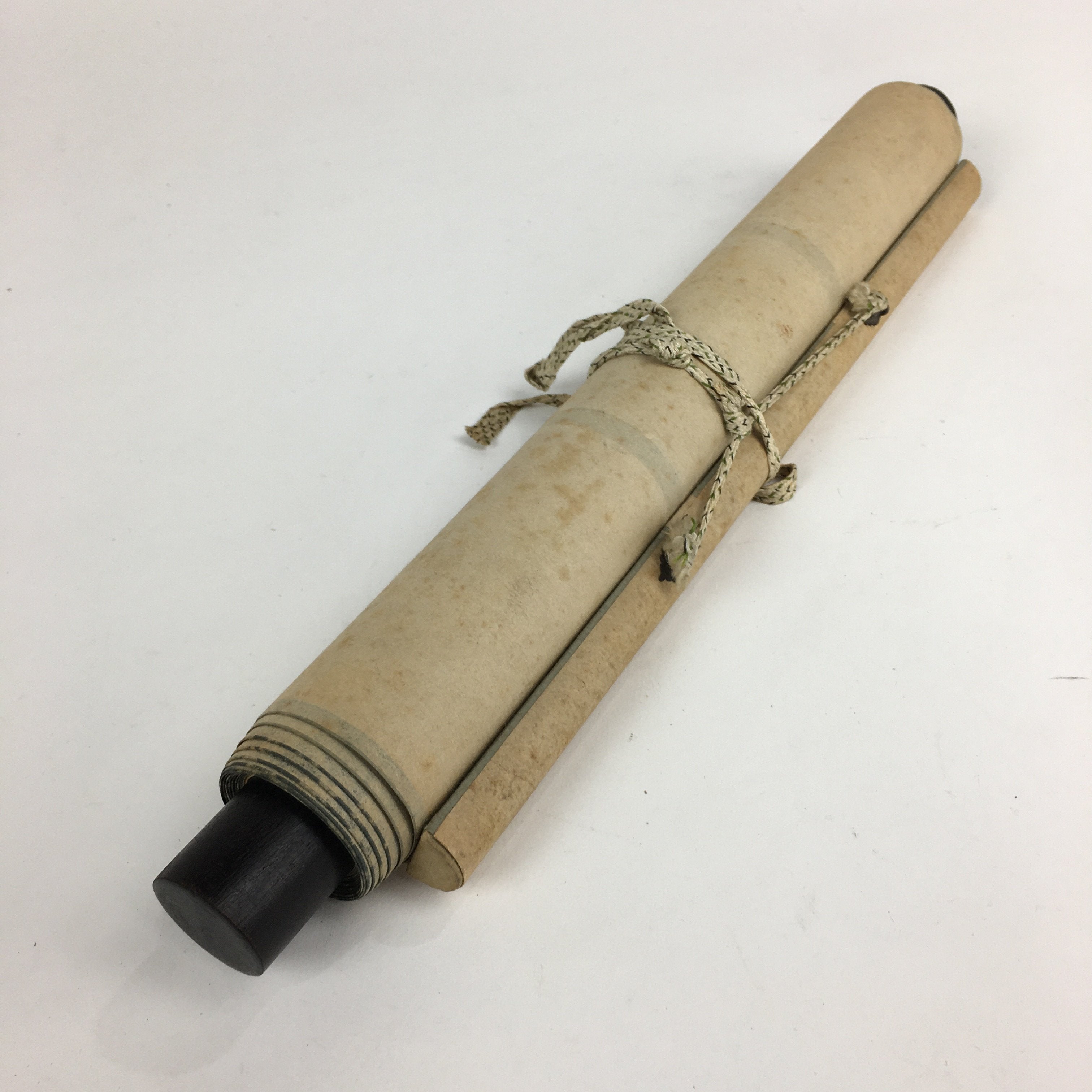 Japanese Hanging Scroll Vtg Kakejiku Kakemono Painting Poem Pond Firefly SC596