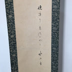 Japanese Hanging Scroll Vtg Kakejiku Kakemono Painting Poem Pond Firefly SC596