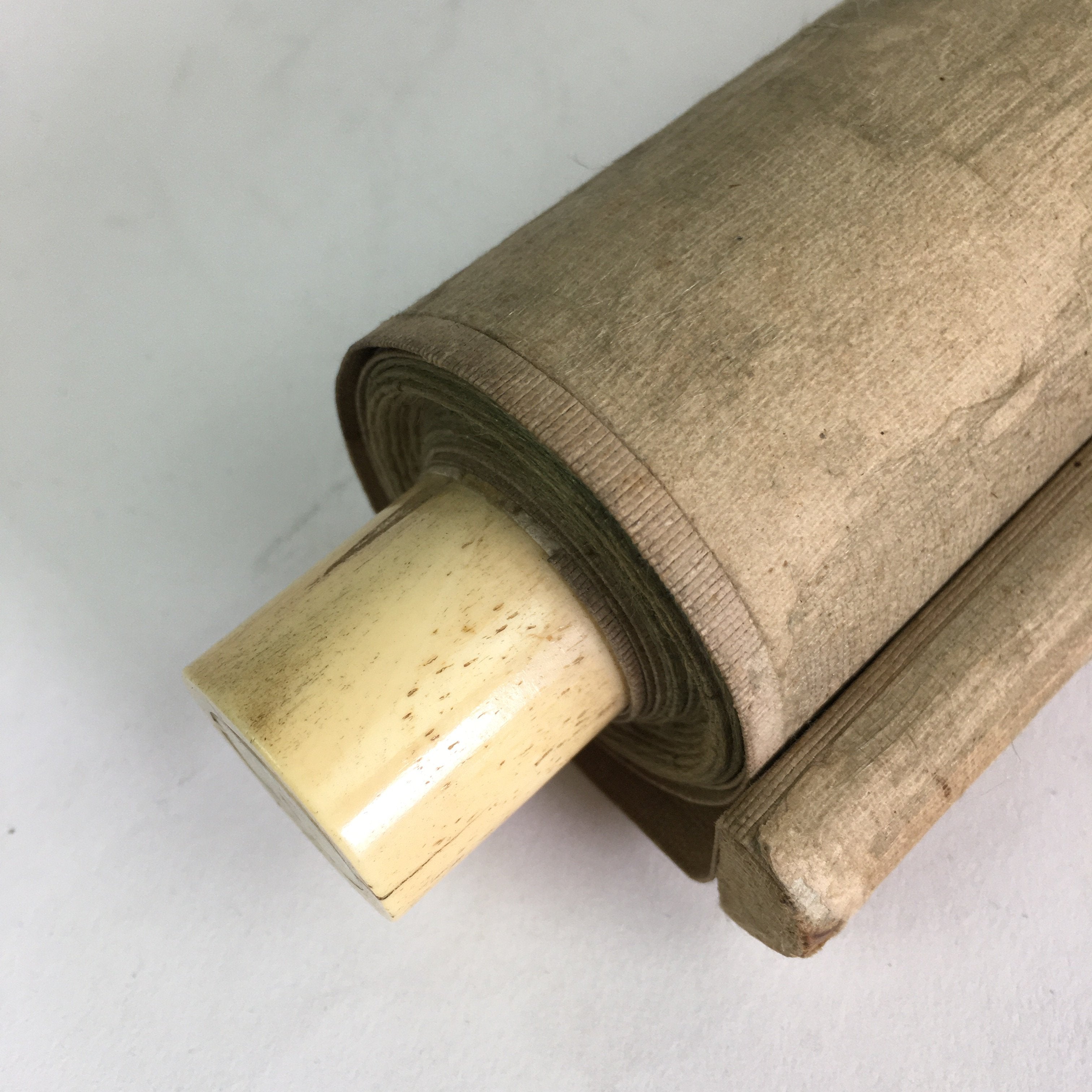 Japanese Hanging Scroll Vtg Kakejiku Kakemono Painting Poetry Mountain SC696