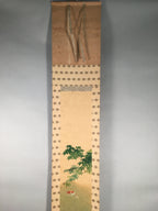 Japanese Hanging Scroll Vtg Kakejiku Kakemono Painting Red Goldfish SC570