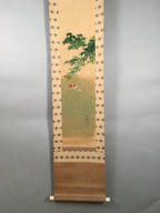 Japanese Hanging Scroll Vtg Kakejiku Kakemono Painting Red Goldfish SC570