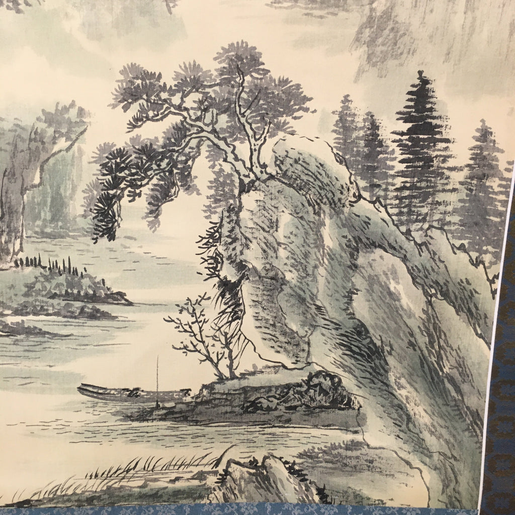 Japanese Hanging Scroll Vtg Kakejiku Kakemono Painting Segaitougen SC598