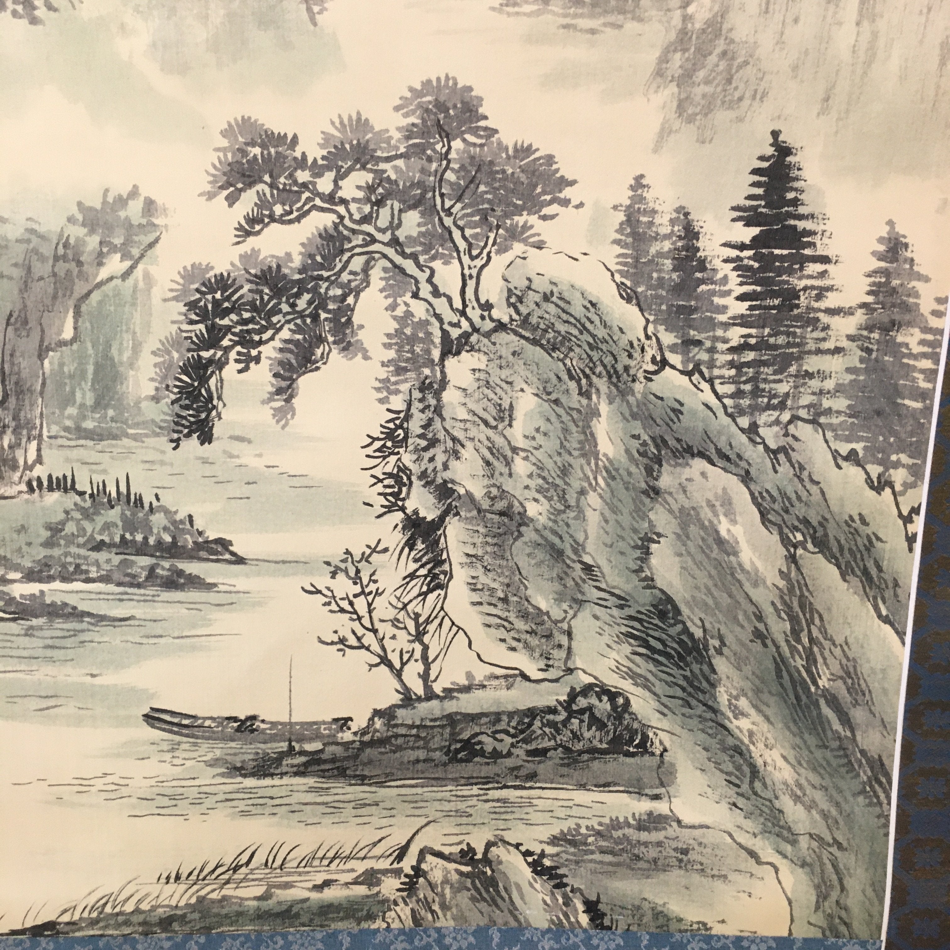 Japanese Hanging Scroll Vtg Kakejiku Kakemono Painting Segaitougen SC598
