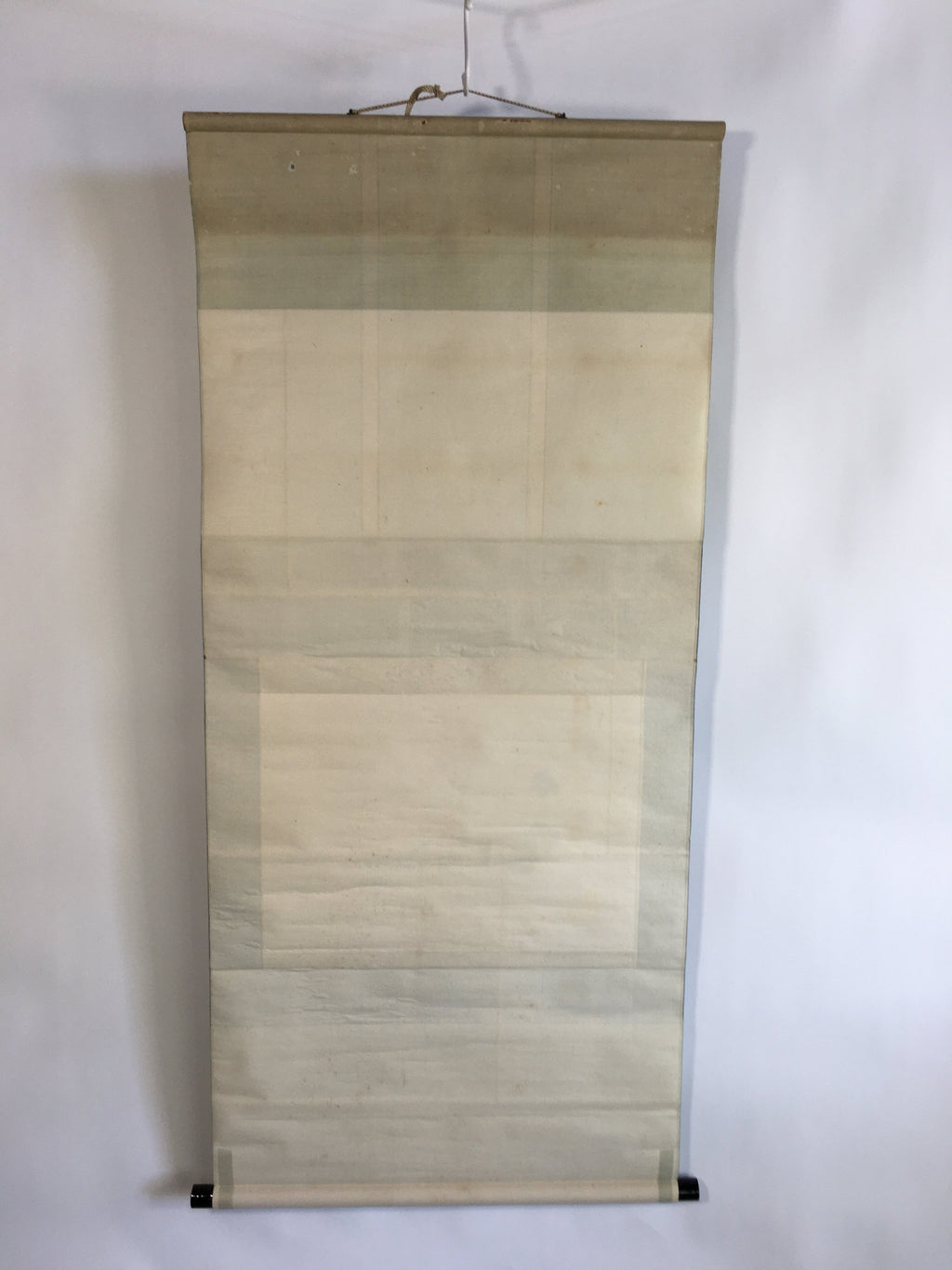 Japanese Hanging Scroll Vtg Kakejiku Kakemono Painting Snow Mountain Hut SC632