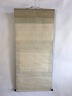 Japanese Hanging Scroll Vtg Kakejiku Kakemono Painting Snow Mountain Hut SC632