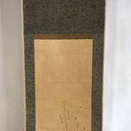 Japanese Hanging Scroll Vtg Kakejiku Kakemono Painting Spring Flowers SC640