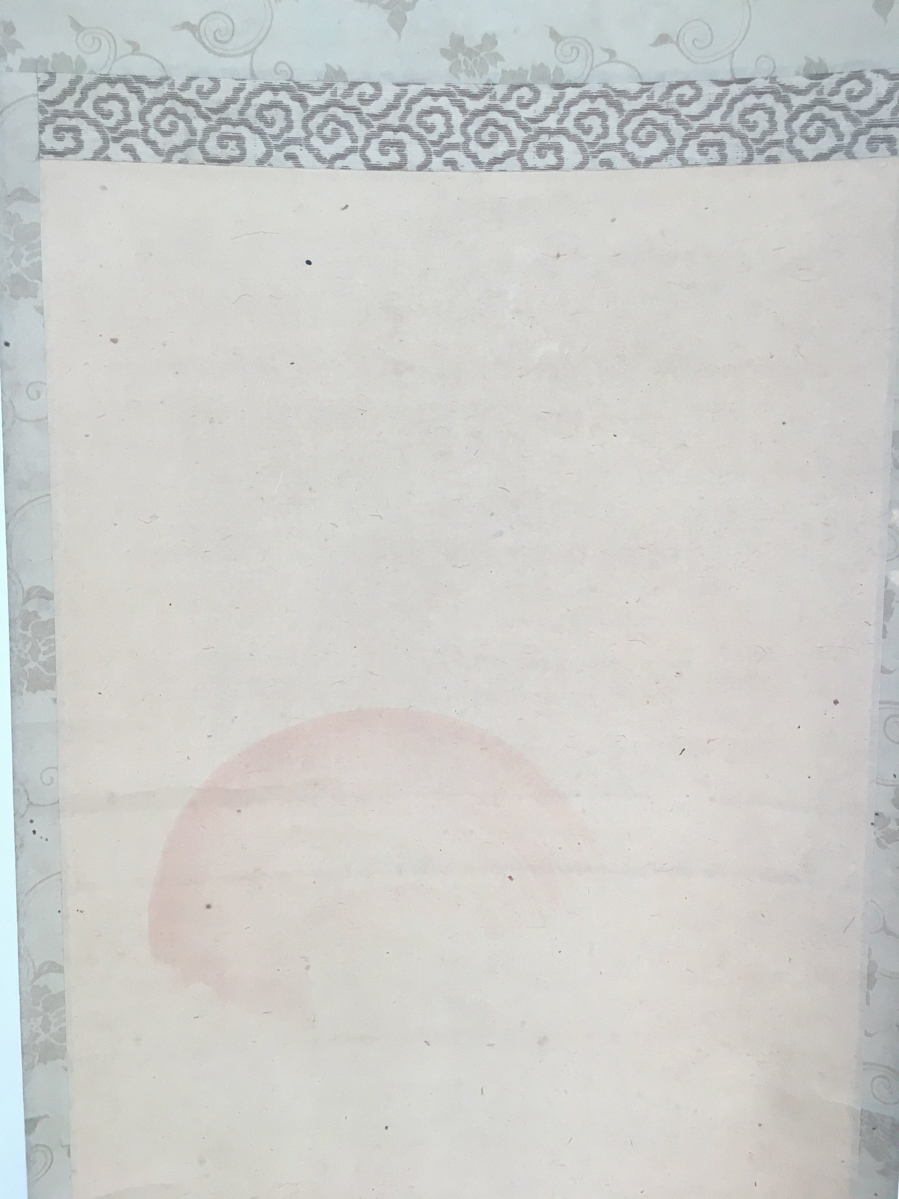 Japanese Hanging Scroll Vtg Kakejiku Kakemono Painting Sun Chicken SC683