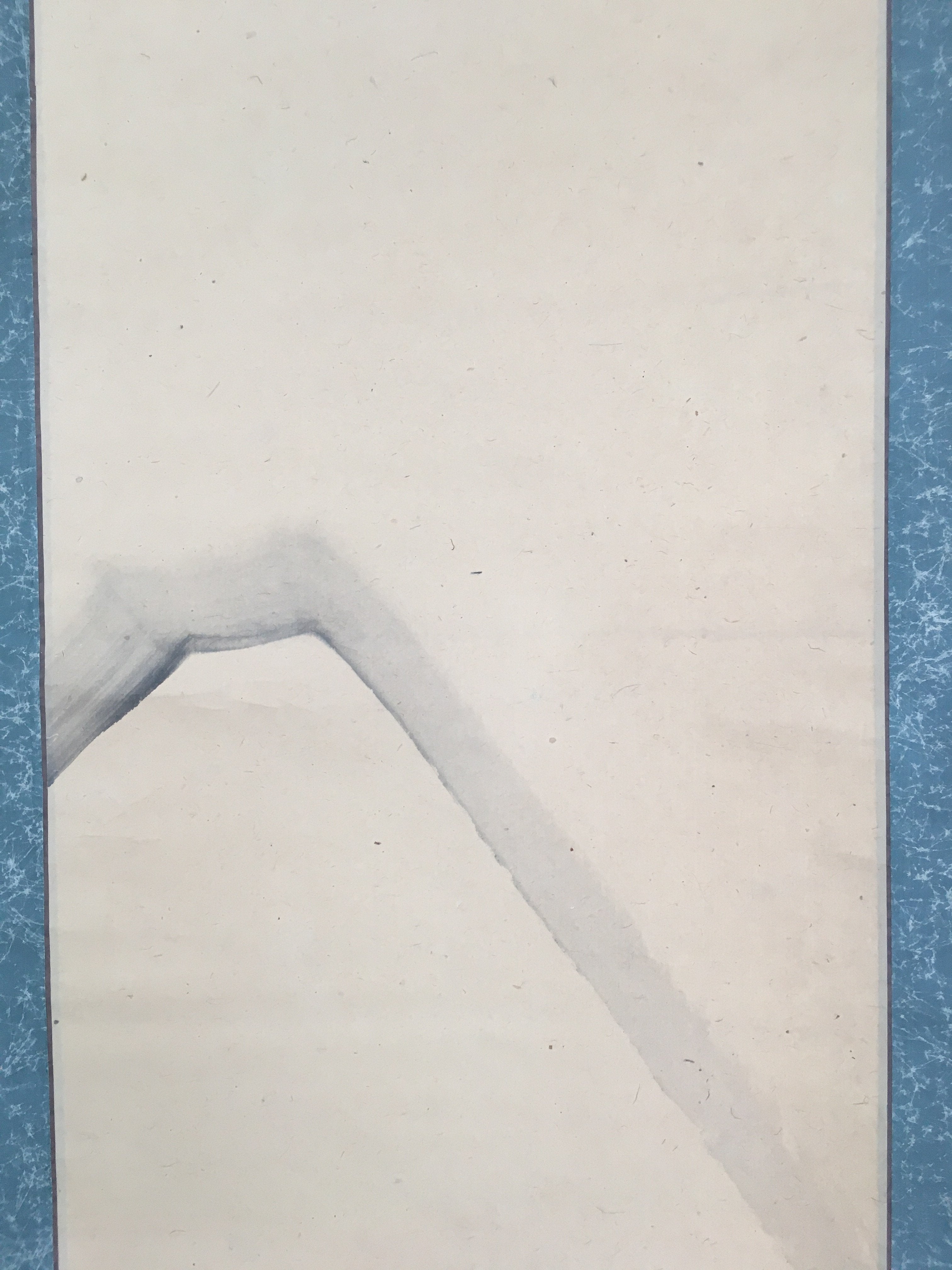 Japanese Hanging Scroll Vtg Kakejiku Kakemono Painting Traveler Mt.Fuji SC684