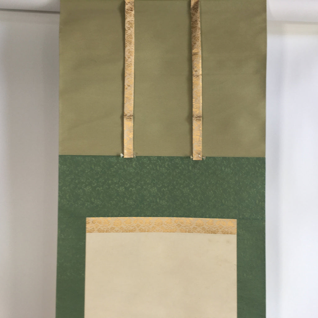 Japanese Hanging Scroll Vtg Kakejiku Kakemono Painting Two Chickens SC641