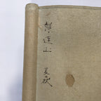 Japanese Hanging Scroll Vtg Kakejiku Kakemono Painting Wheat Butterfly SC634