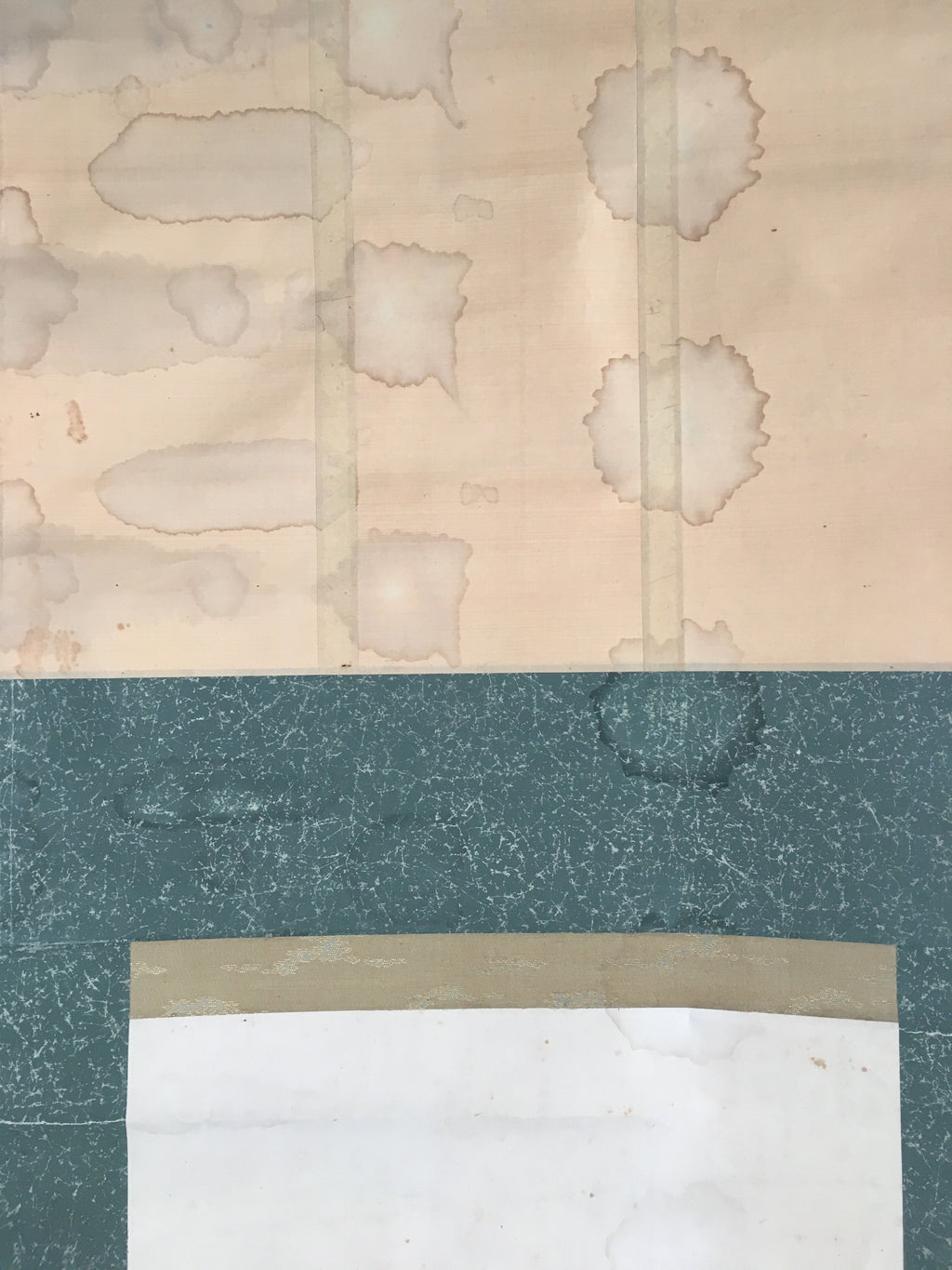 Japanese Hanging Scroll Vtg Kakejiku Kakemono Peony Flower Sparrow SC679