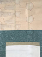 Japanese Hanging Scroll Vtg Kakejiku Kakemono Peony Flower Sparrow SC679