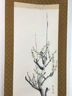 Japanese Hanging Scroll Vtg Kakejiku Kakemono Plum Blossom SC712